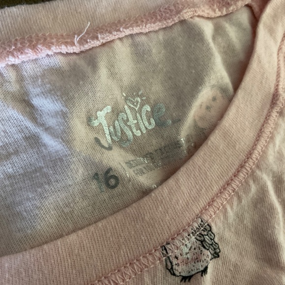 JUSTICE girls long sleeve shirts - owls, cats, unicorns - Picture 3 of 7